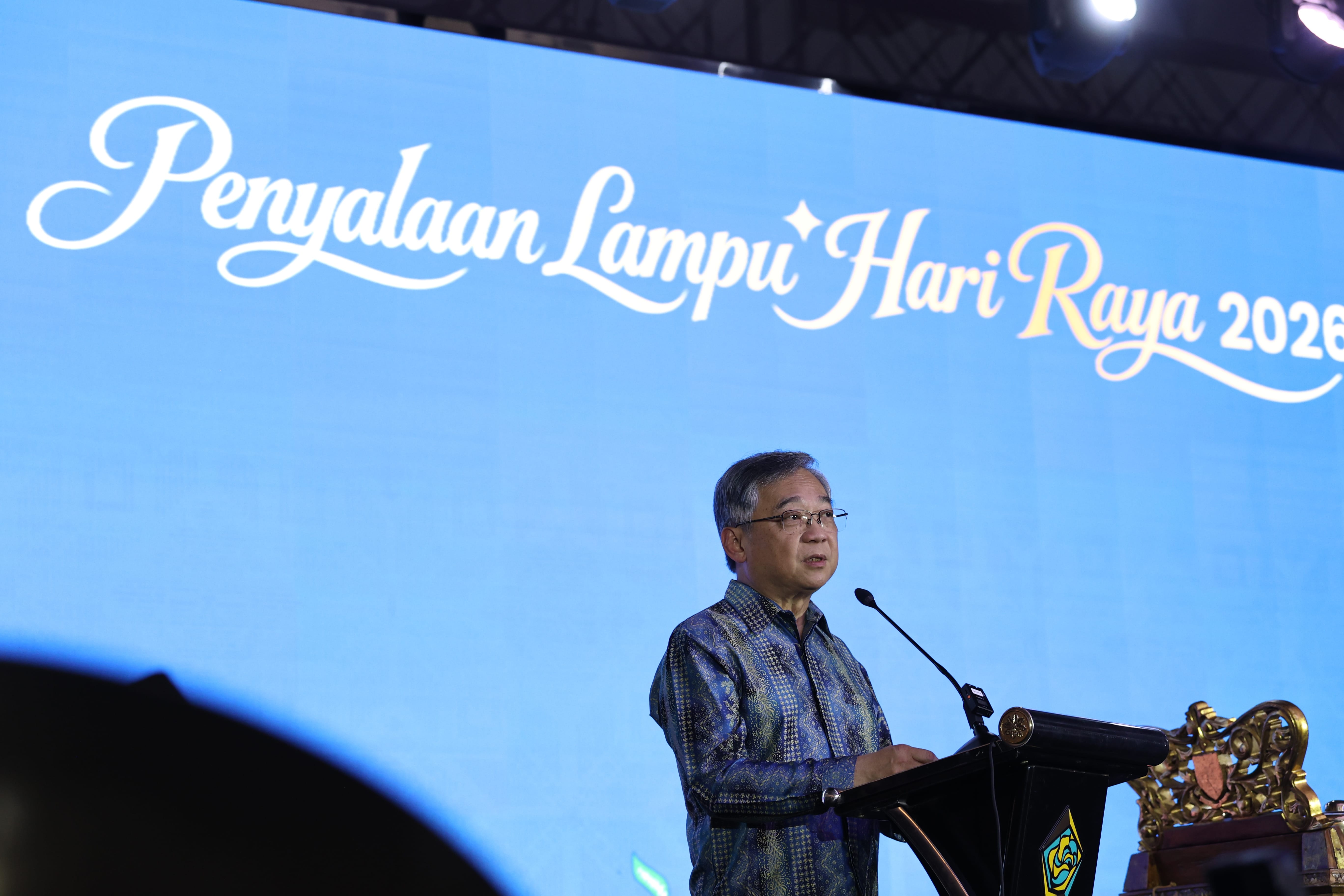 Photo of DPM Gan at the Wisma Geylang Serai Hari Raya Light-up 2026